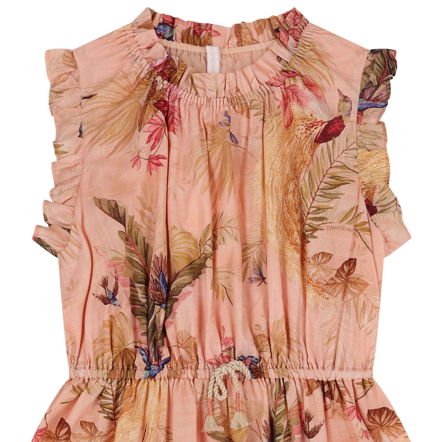 Girls Pink Floral Dress, 1, hi-res