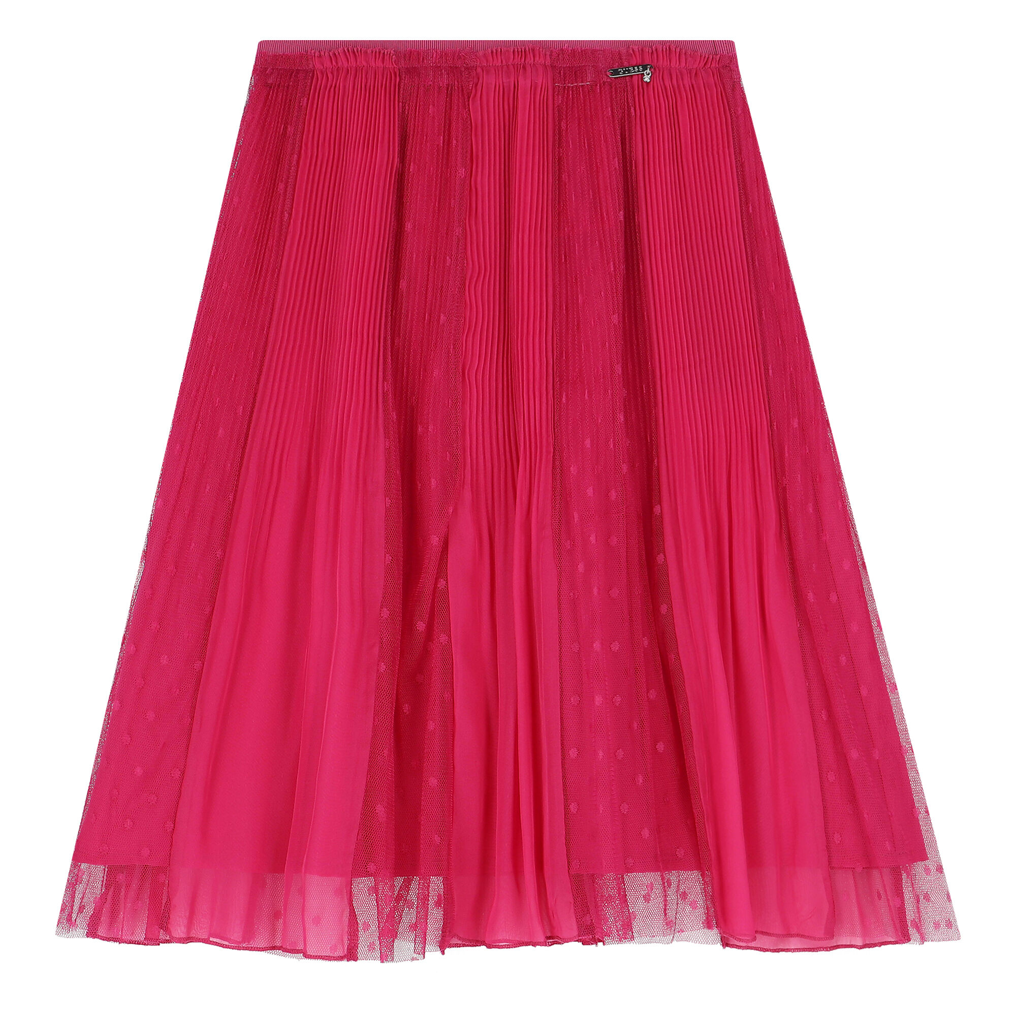 Hot pink pleated chiffon 2025 skirt