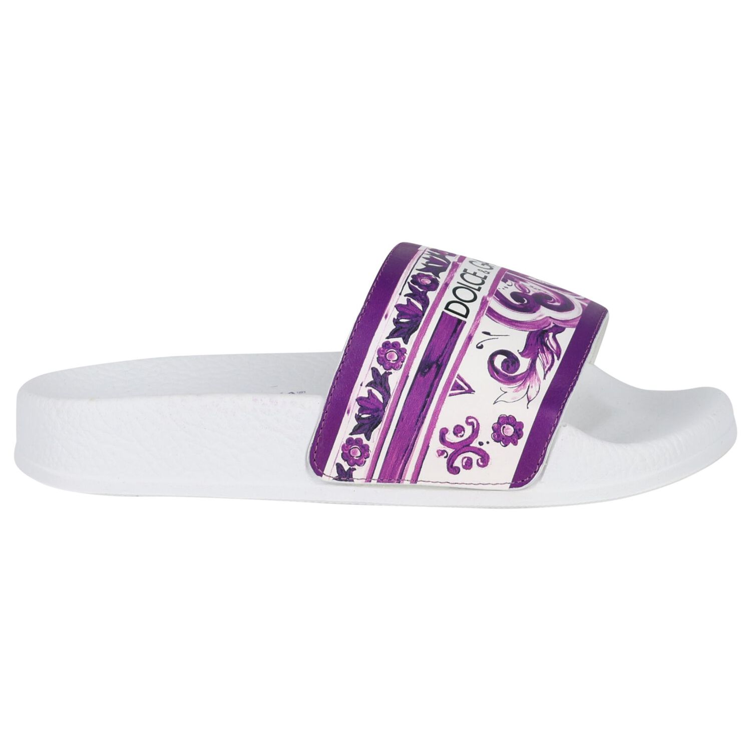 Girls White & Purple Majolica Sliders, 2, hi-res image number null