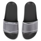 Boys Black & Silver Logo Sliders, 1, hi-res
