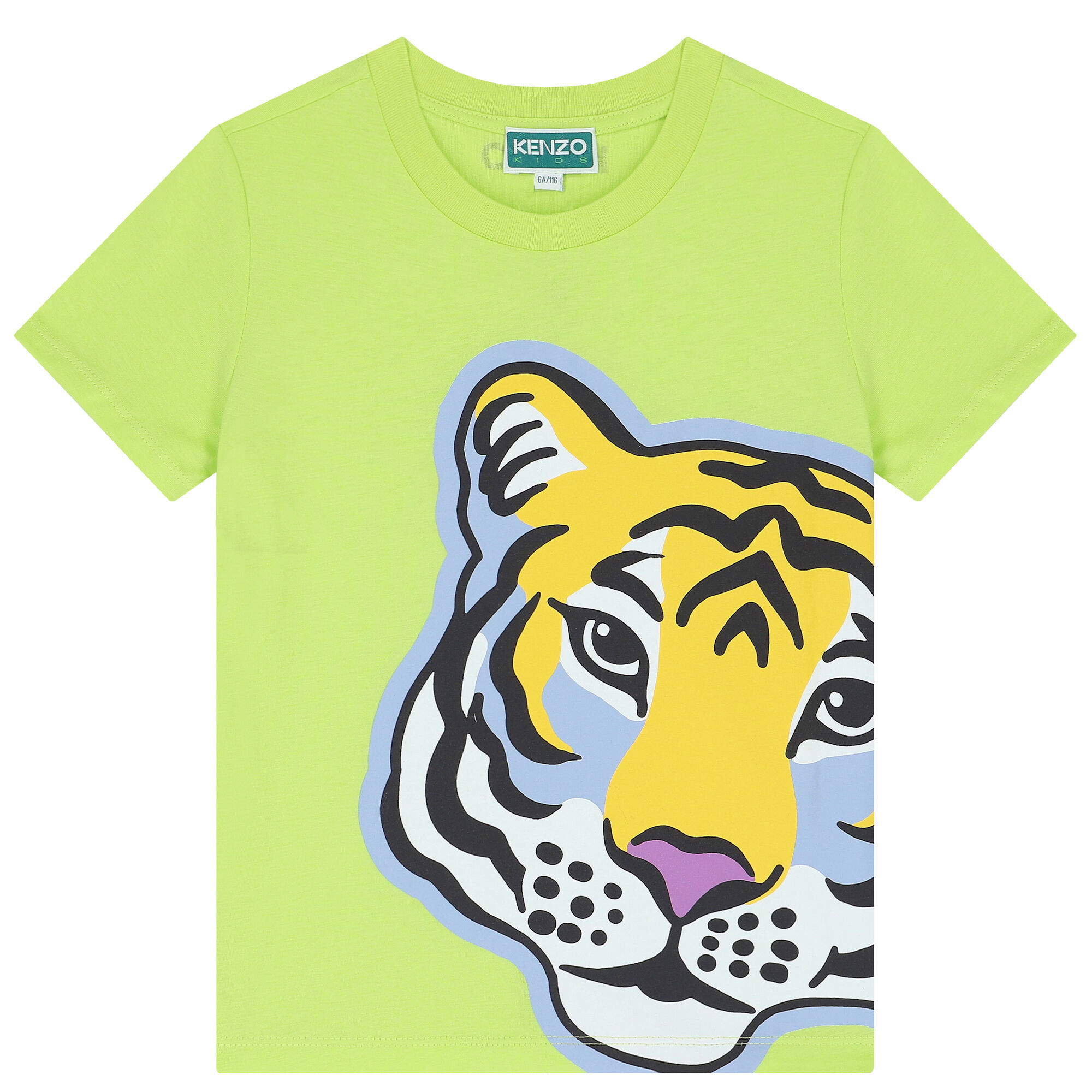 KENZO KIDS Boys Green Tiger T-Shirt | Junior Couture