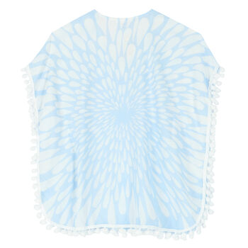 Girls White & Blue Kaftan