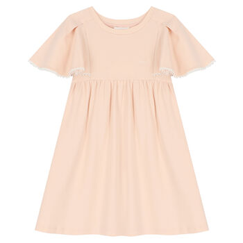 Girls Pink Logo Dress