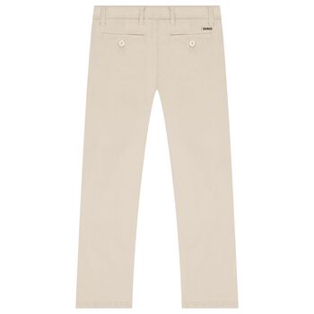 Boys Beige Chino Trousers