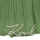 Girls Green Logo Pleated Skirt, 2, hi-res