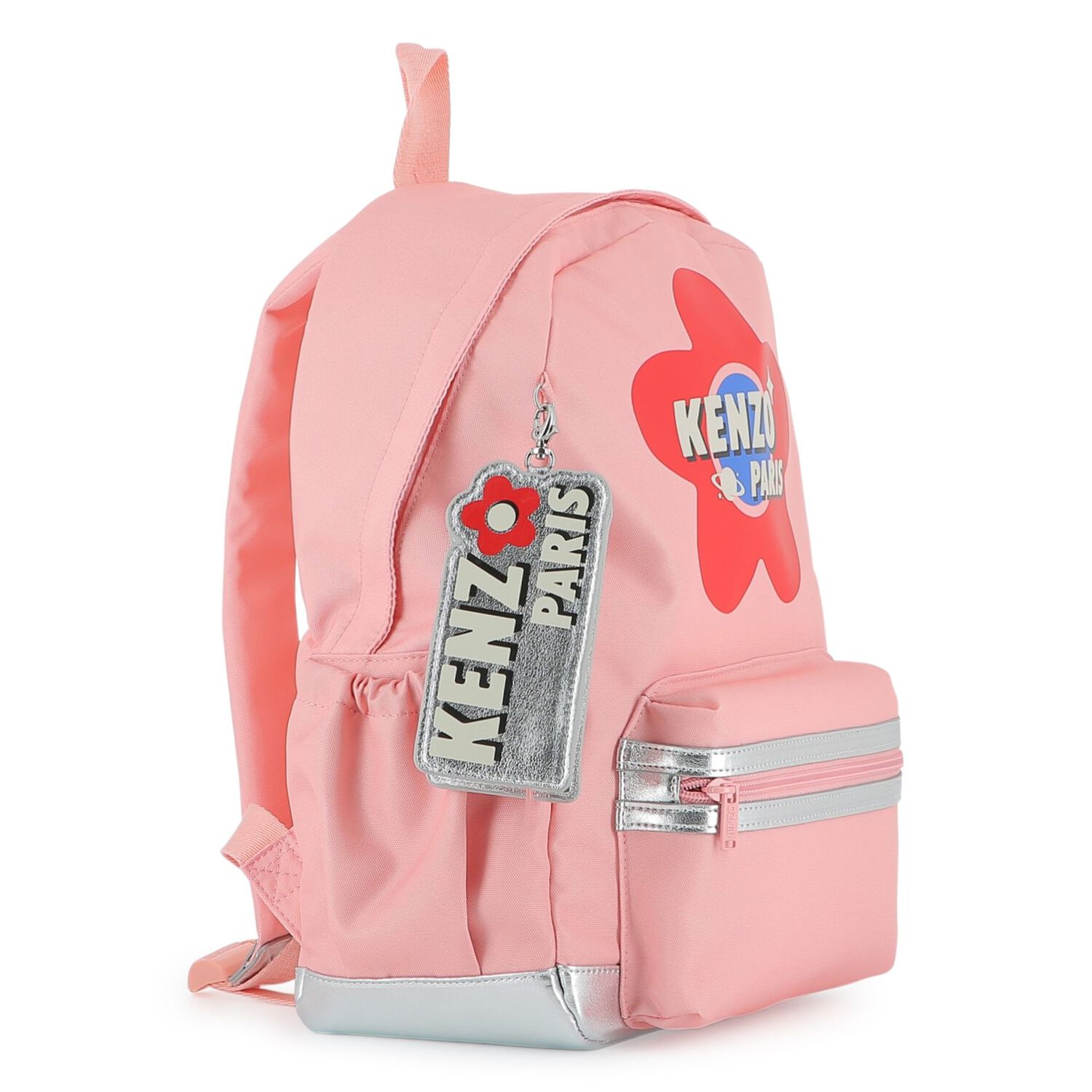 Girls Pink Logo Backpack, 1, hi-res