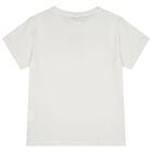 Girls White Star Logo T-Shirt, 1, hi-res