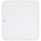 Baby Girls White & Pink Roses & Blooms Blanket, 1, hi-res