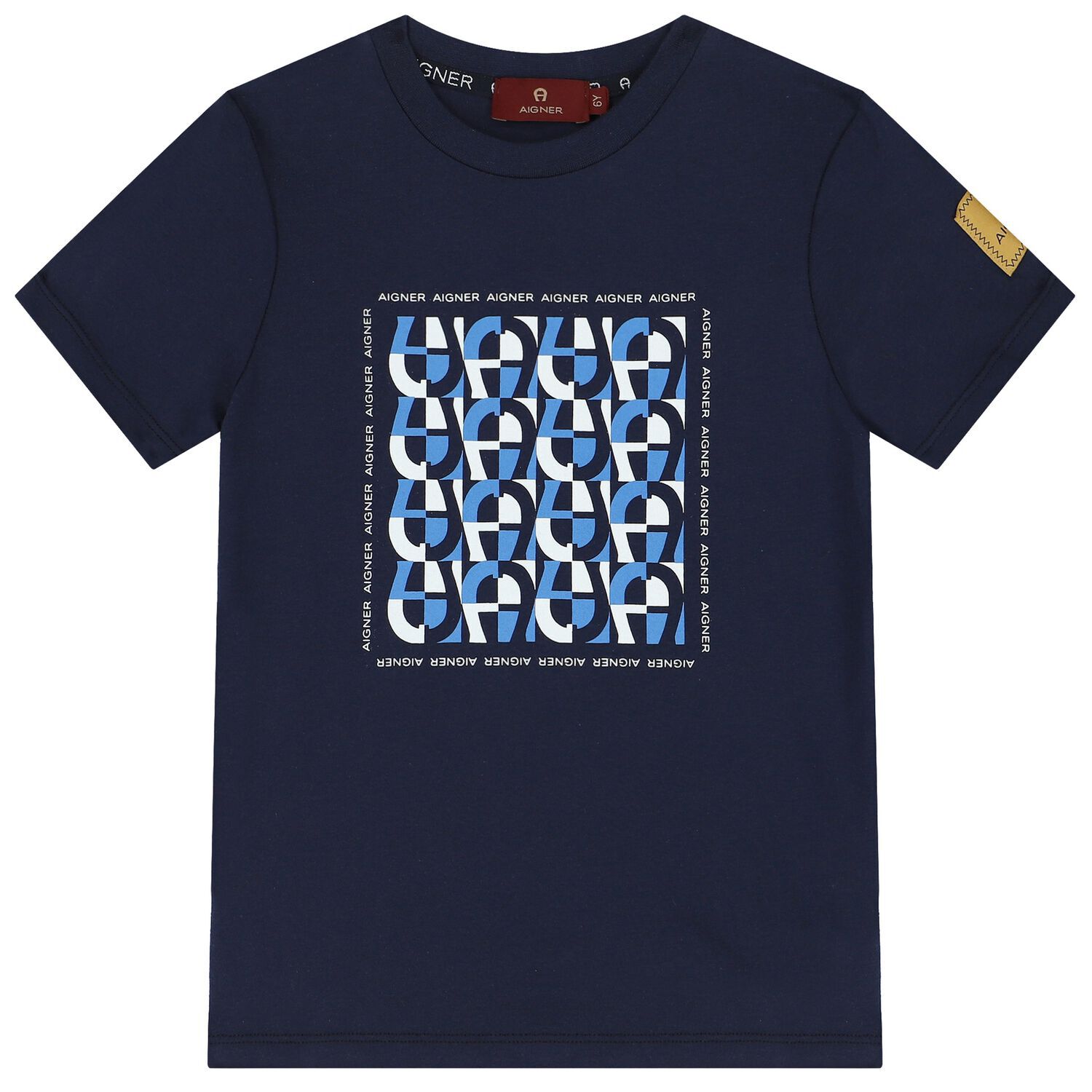 Boys Navy Blue Logo T-Shirt, 3, hi-res