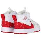 White & Red Jordan 1 Mid Easyon Trainers, 1, hi-res