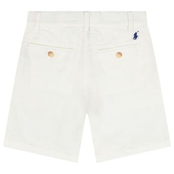 Boys White Logo Shorts
