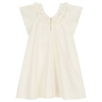 Girls Ivory Floral Dress