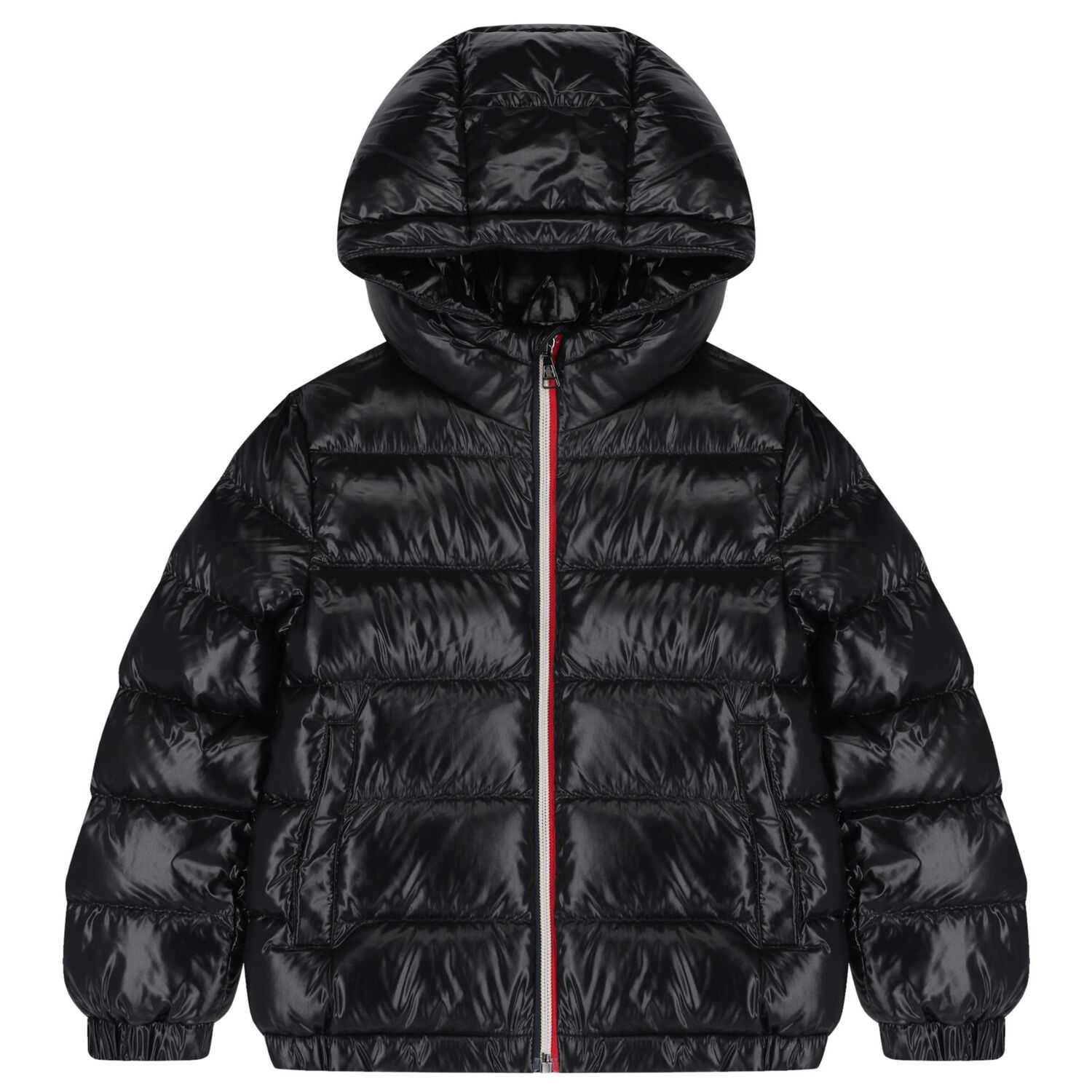 Boys Navy Blue Logo Puffer Jacket, 1, hi-res image number null