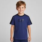 Boys Blue Logo T-Shirt, 2, hi-res