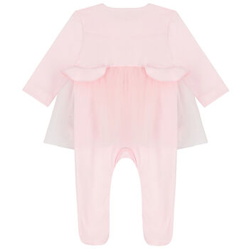 Baby Girls Pink Floral Babygrow