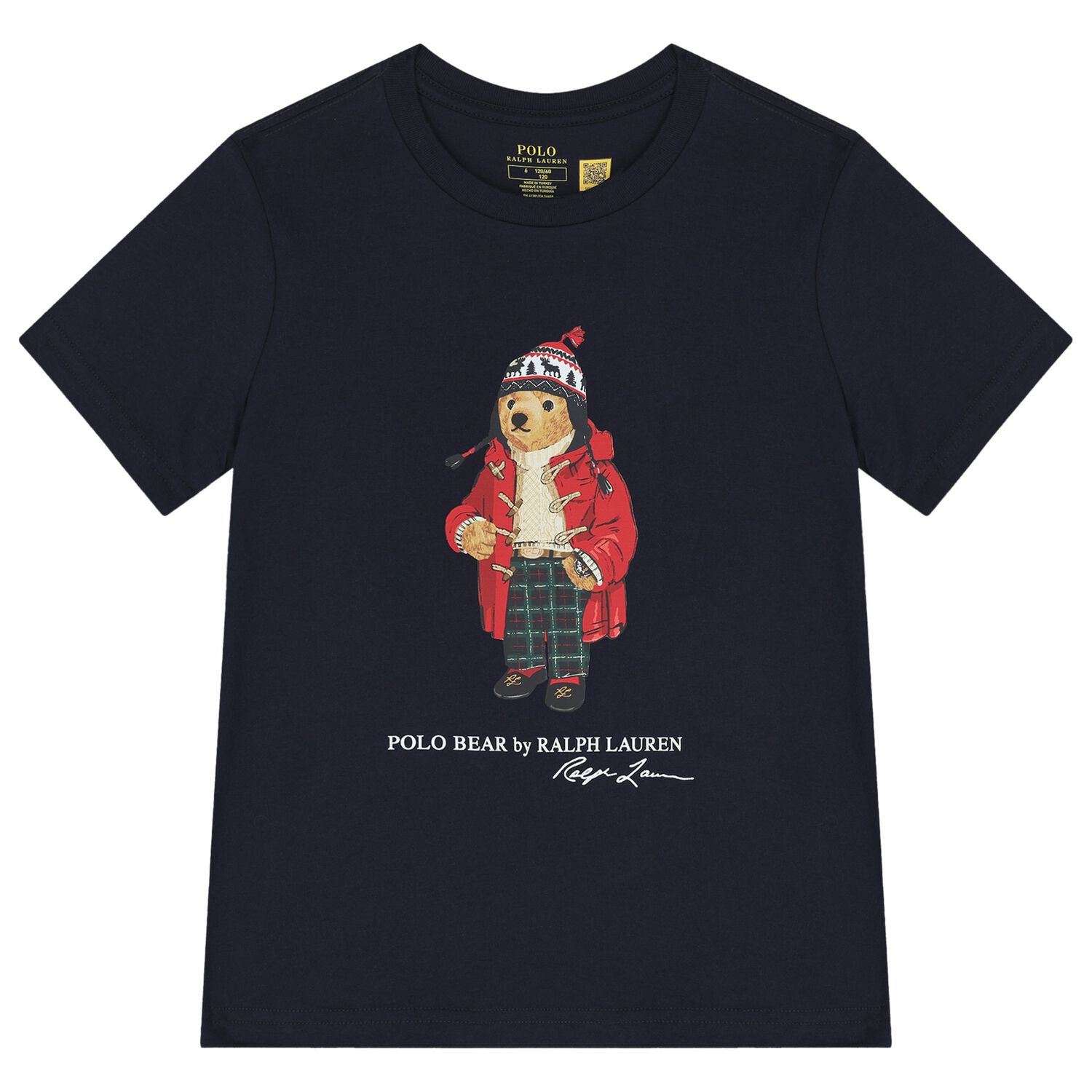 Boys Navy Blue Polo Bear T-Shirt, 1, hi-res