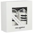 Baby Boys White Ikonik Karl Pre Walker Shoes, 1, hi-res