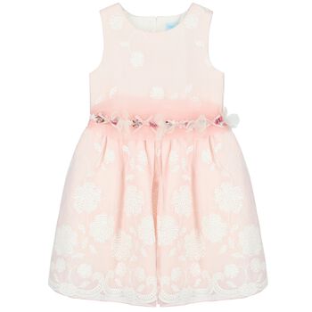 Girls Pink & White Floral Dress