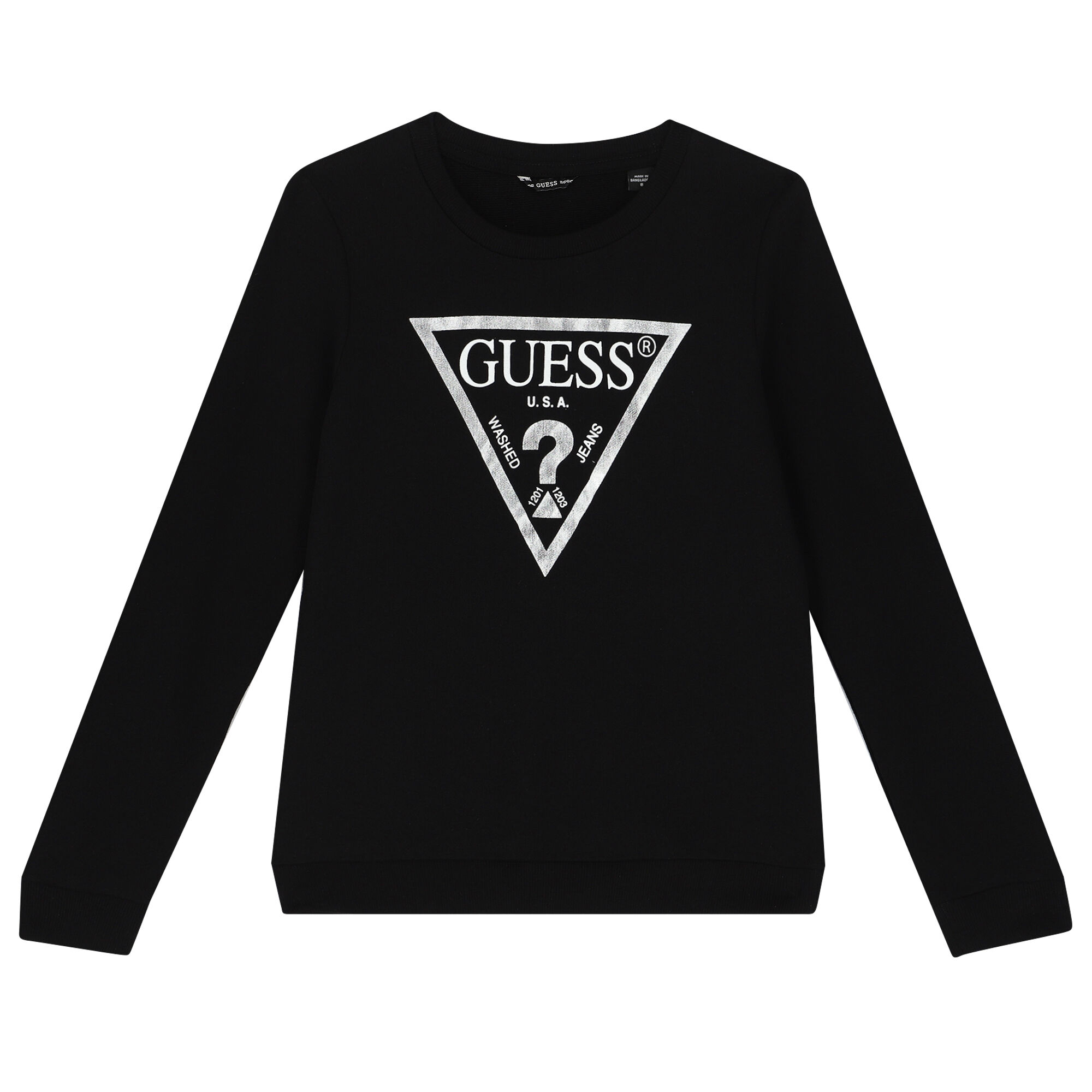 Guess Girls Black Logo Sweatshirt Junior Couture