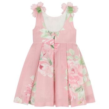 Girls Pink Floral Dress