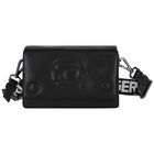 حقيبة يد بنات بالشعار باللون الاسود, 2, hi-res