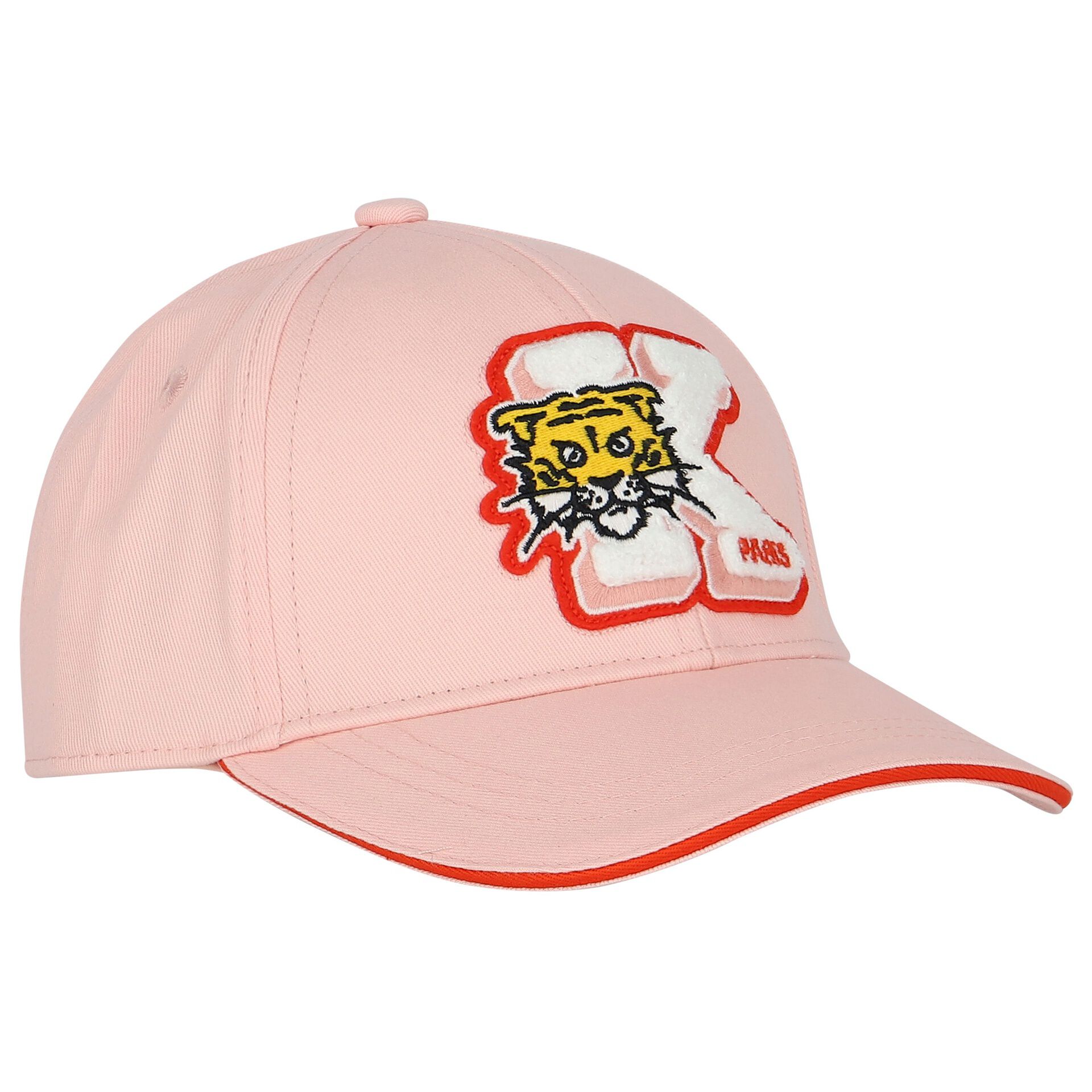 KENZO KIDS Girls Pink Tiger Logo Cap | Junior Couture USA