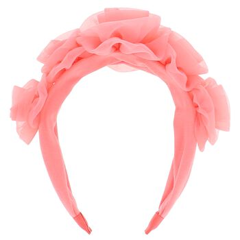 Girls Coral Roses Headband