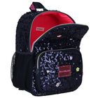 Girls Navy Blue Embellished Backpack ( 35cm ), 1, hi-res