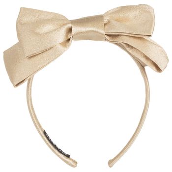 Girls Gold Bow Headband