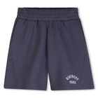 Boys Navy Blue Logo Shorts, 2, hi-res