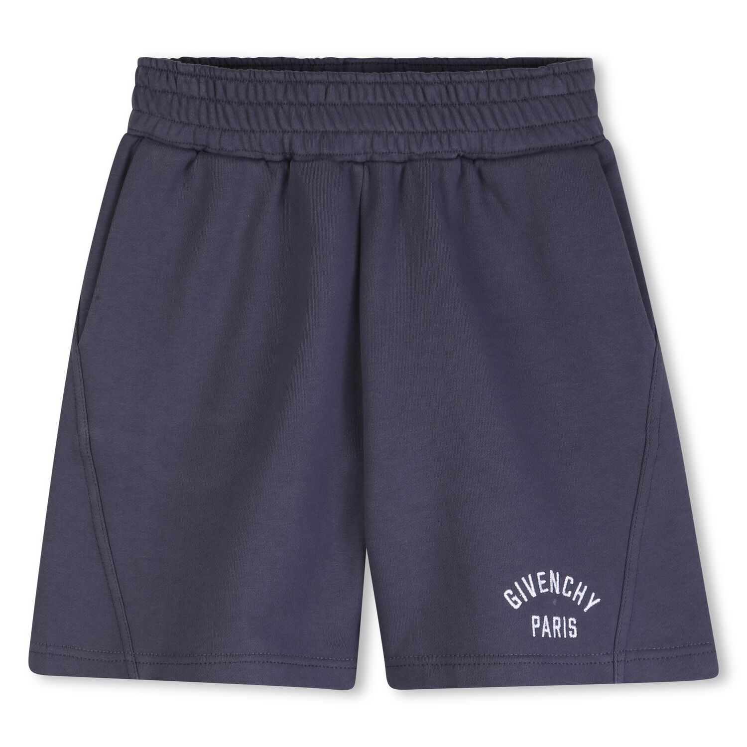 Boys Navy Blue Logo Shorts, 2, hi-res