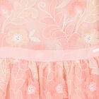 Girls Pink Embroidered Tulle Dress, 1, hi-res