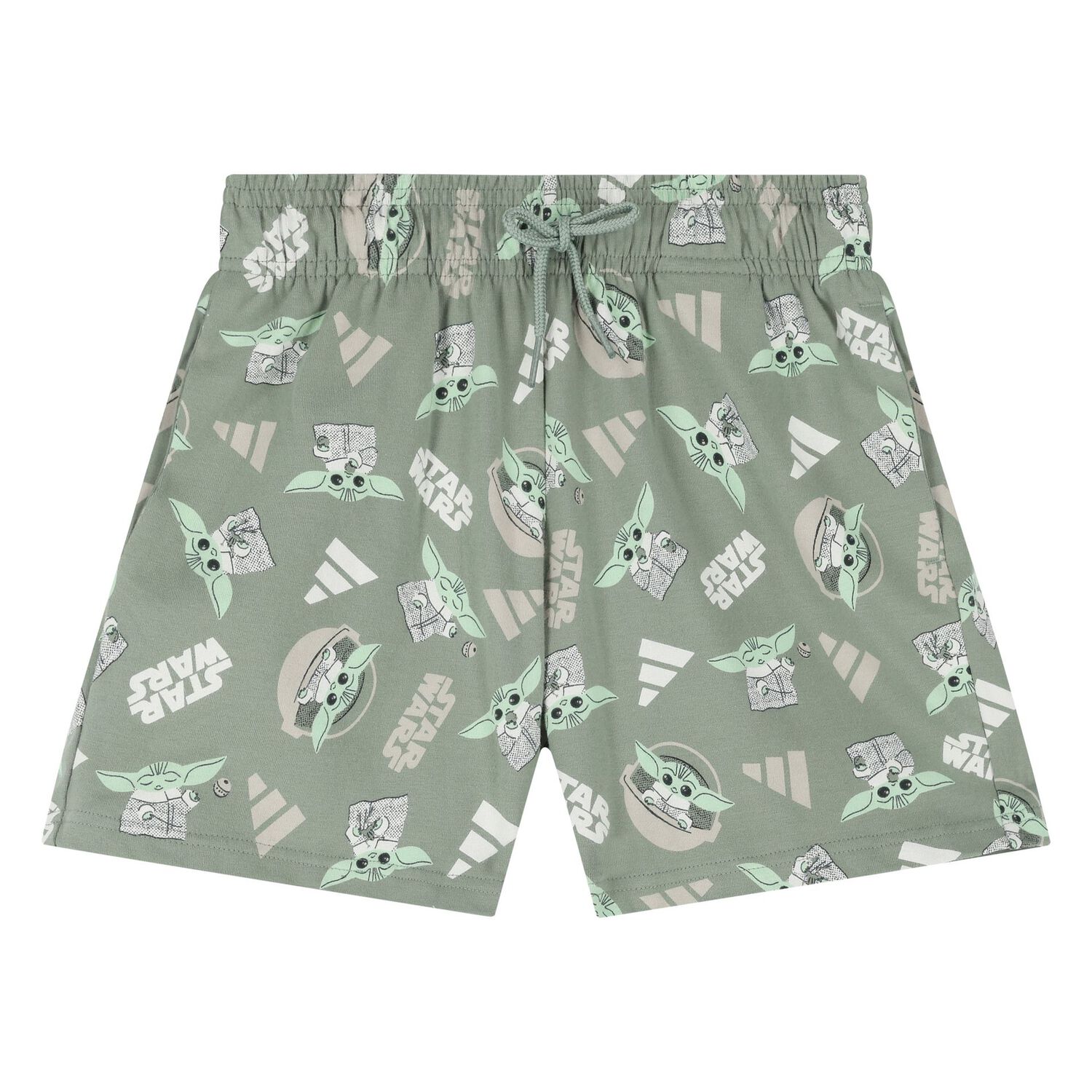 Boys Green Logo Stars Wars Shorts Set, 1, hi-res