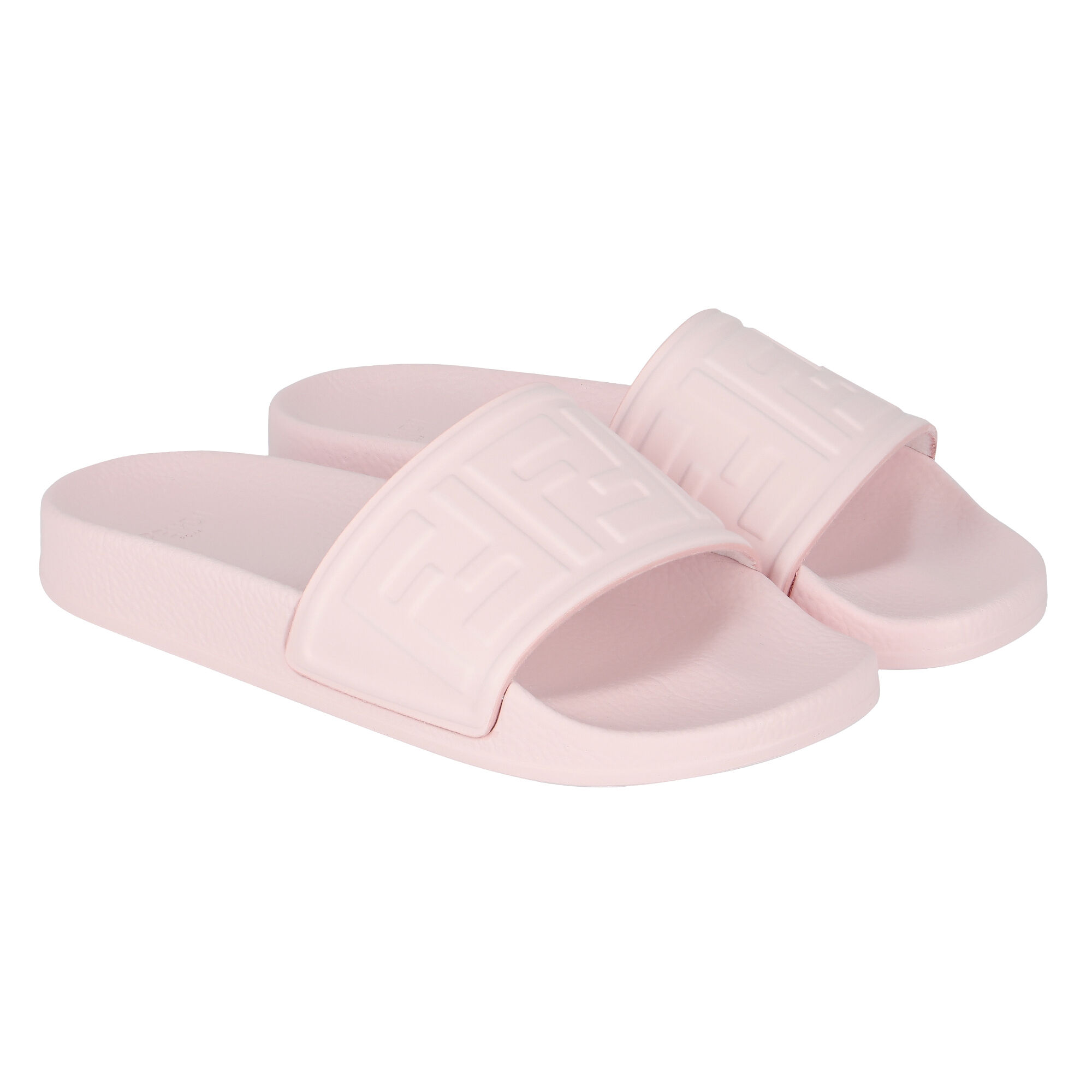 Fendi Girls Pink FF Logo Sliders Junior Couture