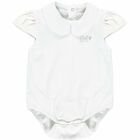 Baby Girls White & Pink Romper Set, 1, hi-res