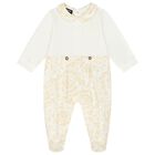 Ivory & Beige Barocco Babygrow, 1, hi-res
