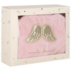 Baby Girls Pink Wings Velour Babygrow, 2, hi-res