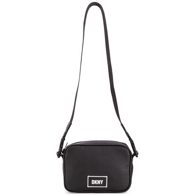 Girls Black Logo Shoulder Bag