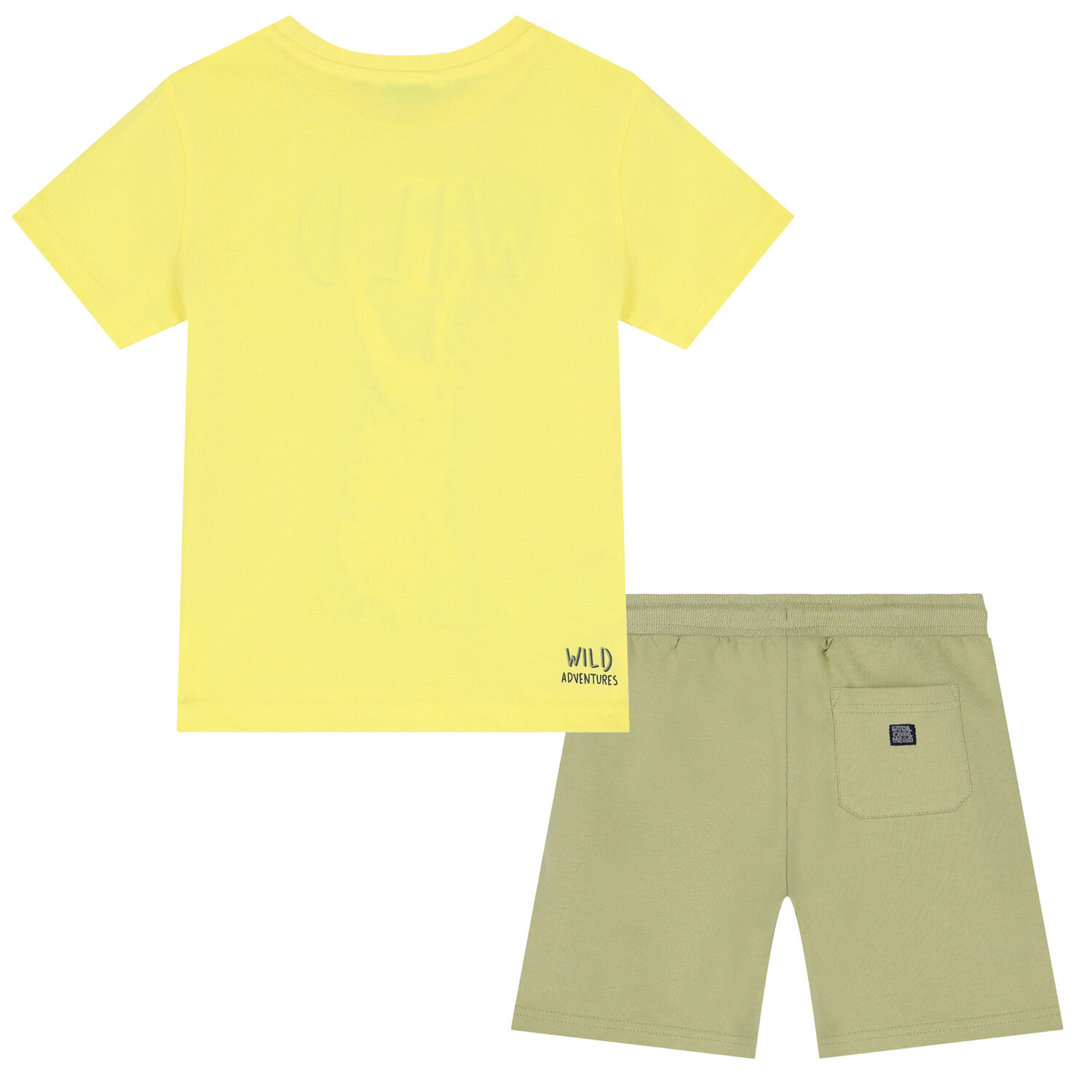 Boys Yellow & Green Crocodile Shorts Set, 2, hi-res