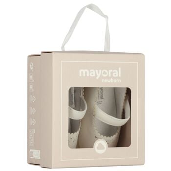 Baby Girls Ivory Leather Pre Walker Shoes