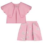 Girls Pink Bow Skirt Set, 1, hi-res