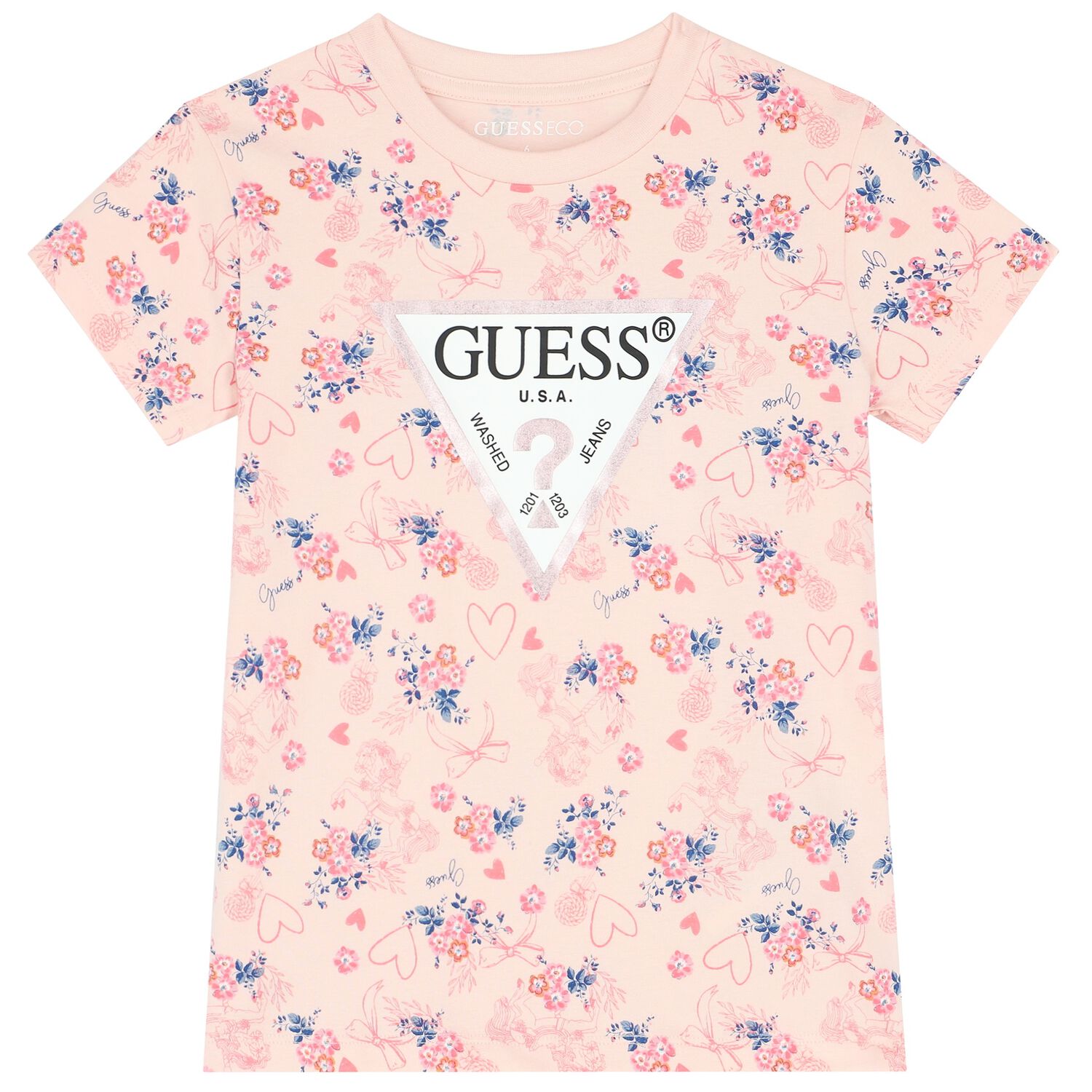 Girls Pink Logo T-Shirt, 1, hi-res