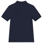 Boys Navy Blue Logo Polo Shirt, 3, hi-res