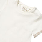 Baby Boys White & Beige Dungaree Set, 1, hi-res
