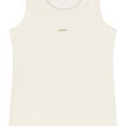 Girls Beige Logo Sleeveless Top, 1, hi-res