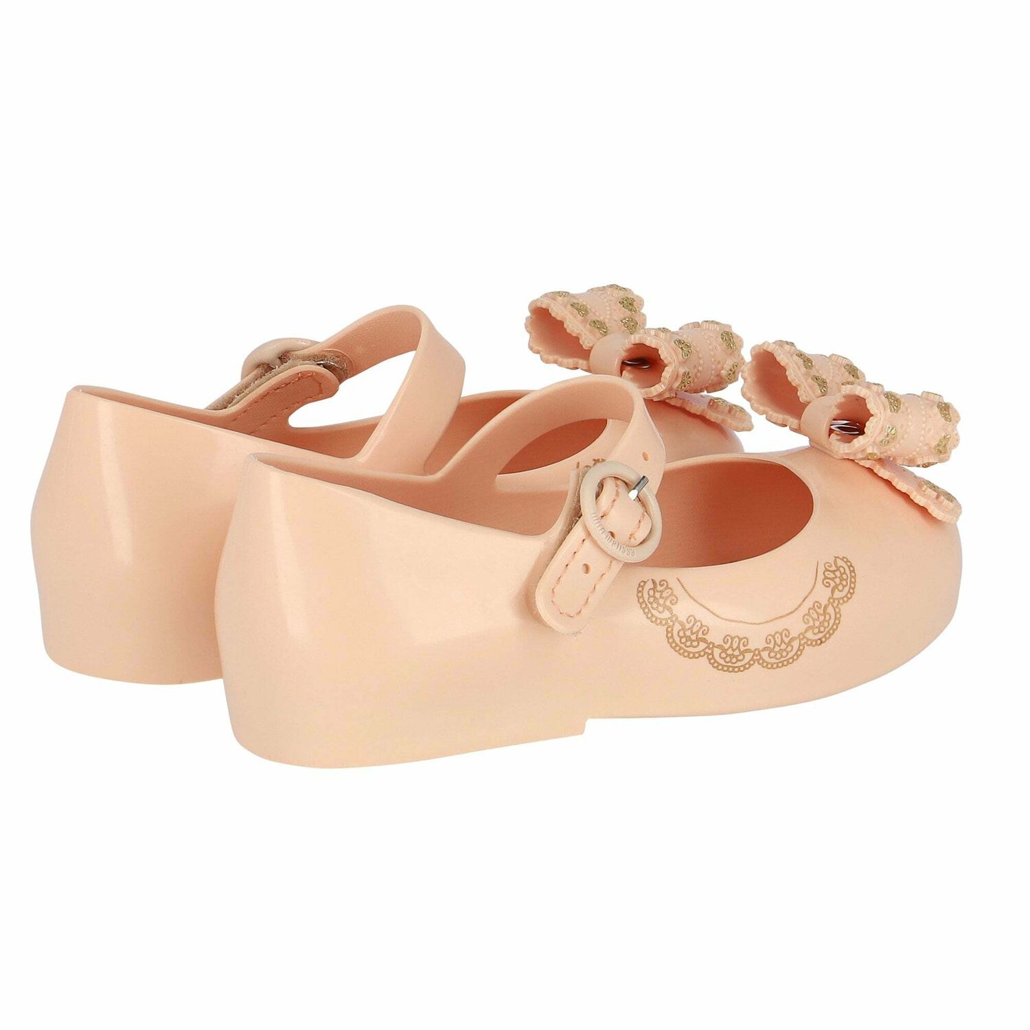 Younger Girls Pink Bow Jelly Shoes, 1, hi-res image number null