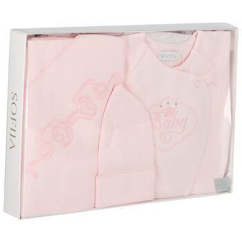 Baby Girls Pink Babygrow Gift Set