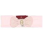 Baby Girls Pink & Gold Bow Logo Headband, 2, hi-res