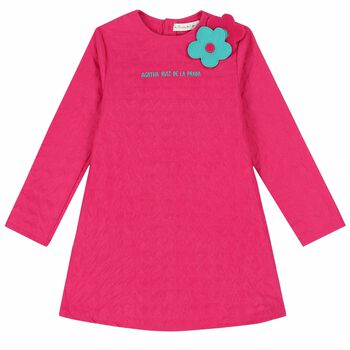 Girls Pink Logo Dress