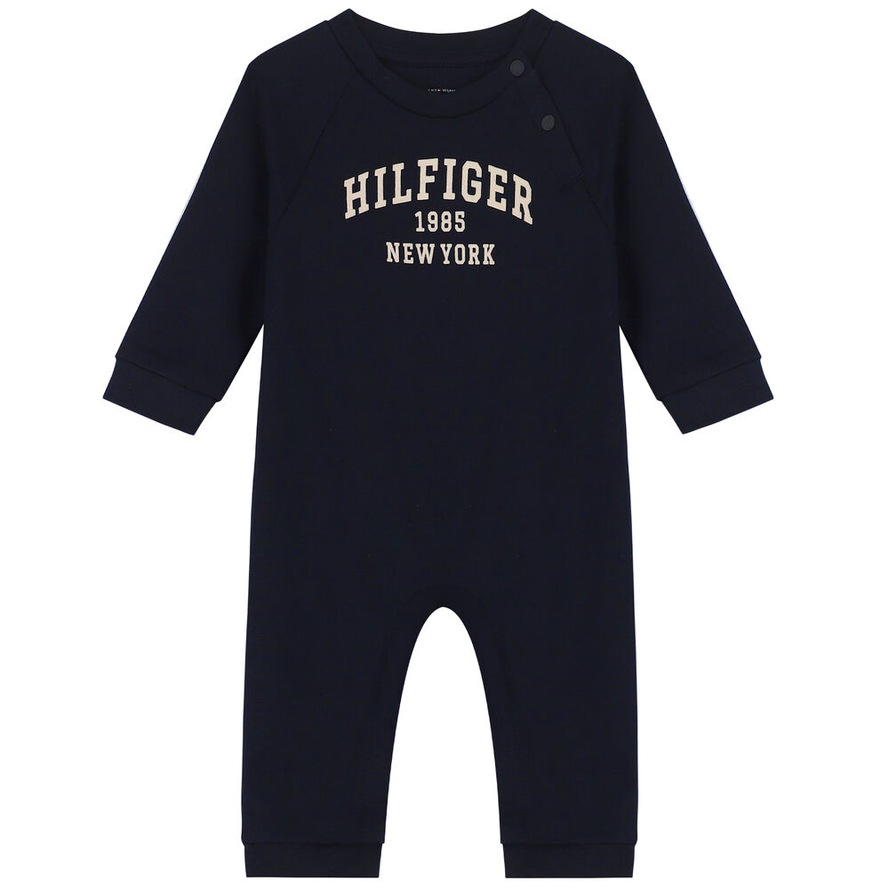 Tommy Hilfiger Baby Boys Navy Logo Romper | Junior Couture